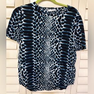DESIGNER~ EQUIPMENT SNAKESKIN SILK TOP~SIZE:XS ~ RETAILS $285